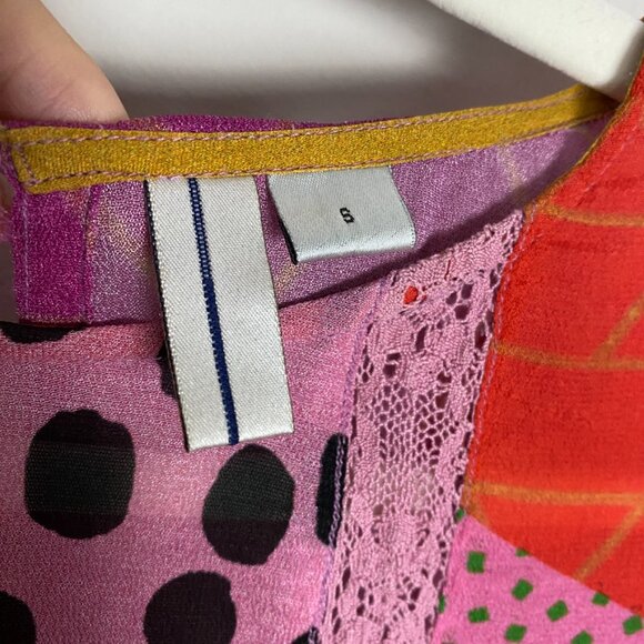 Blank London Anthropologie Miranda Peasant Blouse Womens Small Balloon Sleeves - Picture 7 of 11